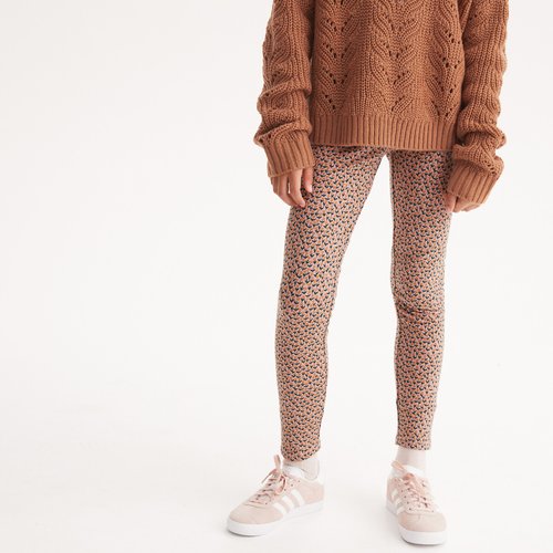 Legging floral en molleton imprime rose La Redoute Collections La Redoute