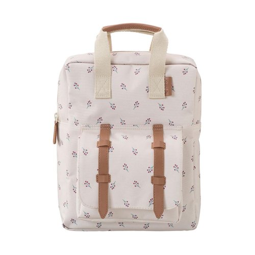 Sac a dos bebe berries ecru marron rouge Fresk La Redoute