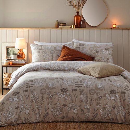 Nook 100 Brushed Cotton Duvet Cover and Pillowcase Set