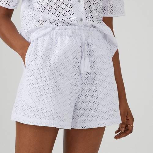 Shorts con pizzo sangallo