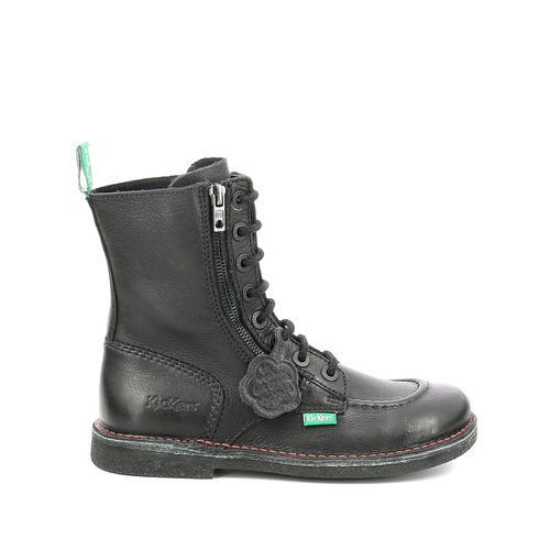 Boots cuir meetickzip Kickers noir noir La Redoute