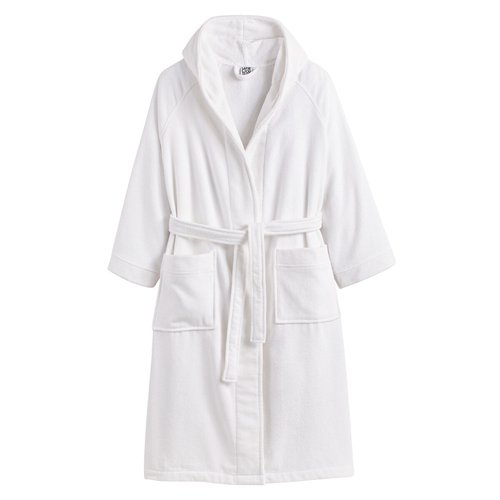 Peignoir capuche eponge velours 450 g m2 Trizie