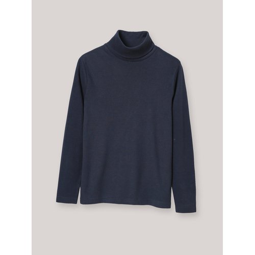 Sous pull en coton biologique bleu Cyrillus La Redoute