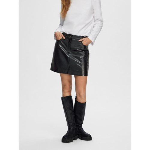 Mini jupe en cuir hotsell