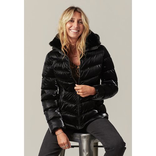 Blouson manche longues avec col imitation fourrure pour femme mattia Deeluxe La Redoute