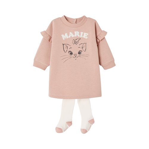 Ensemble robe collants disney marie les aristochats lilas poudre Vertbaudet La Redoute