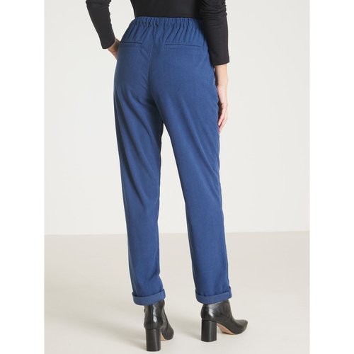 Pantalon elastique en velours marine Daxon La Redoute