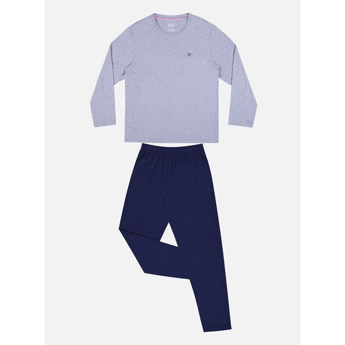 Pyjama long col rond fabrique en France