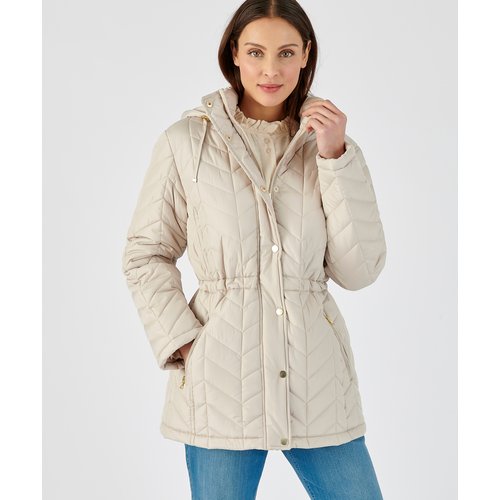 Parka matelassee zippee marron beige clair Damart La Redoute