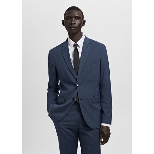 Veste Tissage Bleu Marine - Taille 46/48 (4XL), Coupe Caban, Occasion Très Bon état