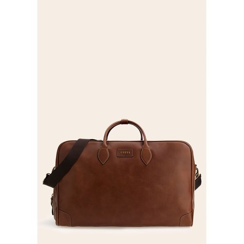 Guess sac de voyage lario en cuir veritable marron Guess La Redoute