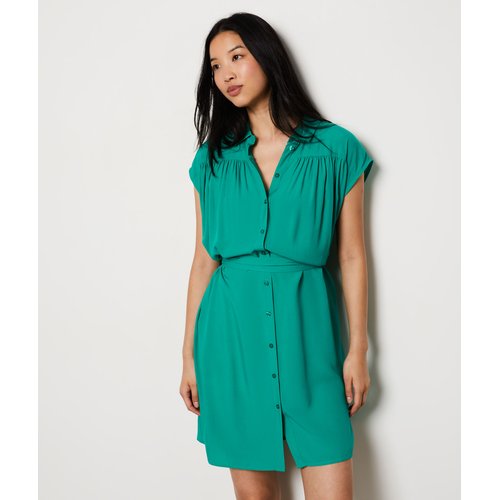 Robe courte sans manches boutonnee ERALIX