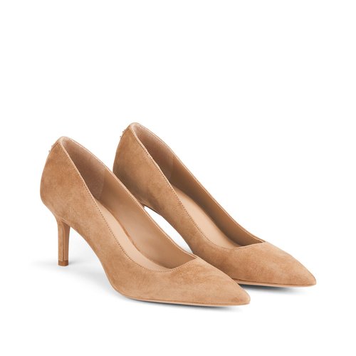 Lanette leather stilettos camel Lauren Ralph Lauren La Redoute