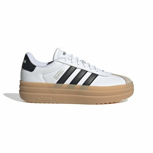 Vl court bold trainers in leather white black Adidas Sportswear La Redoute