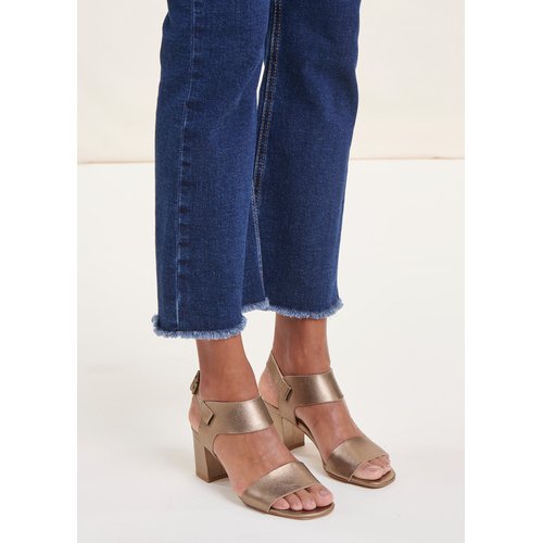 Sandales a talons dore La Fee Maraboutee La Redoute