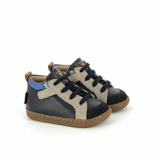 Bottines Shoo Pom By Pom D'Api - Modèle Bouba Bi Zip - Cuir Multicolore - Neuf Avec Boîte