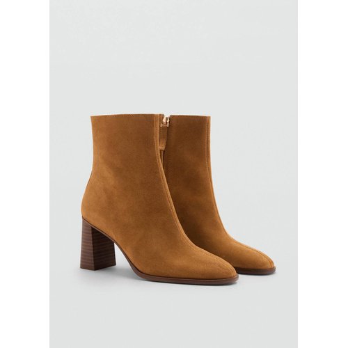 Bottine talon suede marron moyen Mango La Redoute