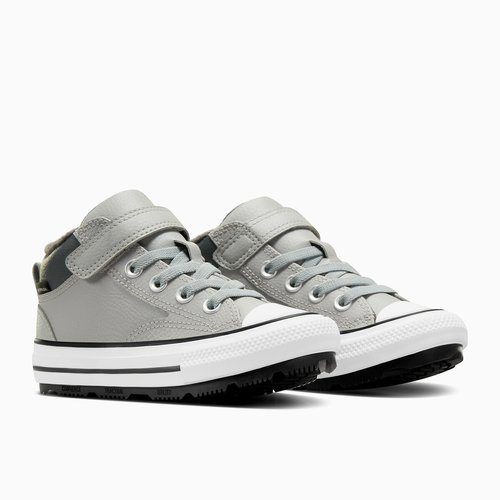 Kids malden street mid counter climate trainers in leather grey Converse La Redoute