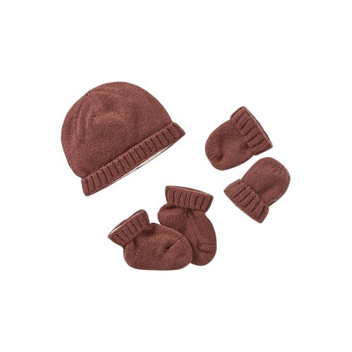 Ensemble naissance en tricot bonnet moufles chaussons Vertbaudet La Redoute