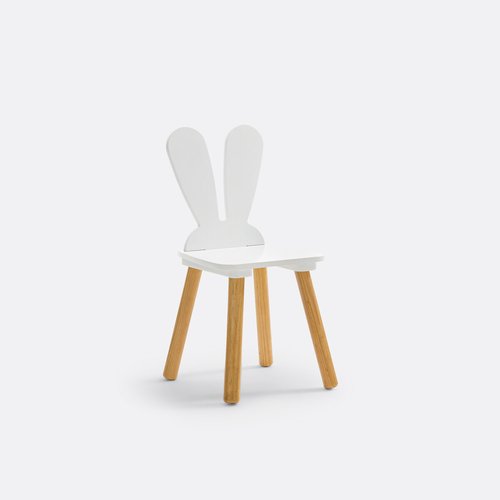 Aglaee pine kindergarten rabbit chair white wood La Redoute Interieurs La Redoute