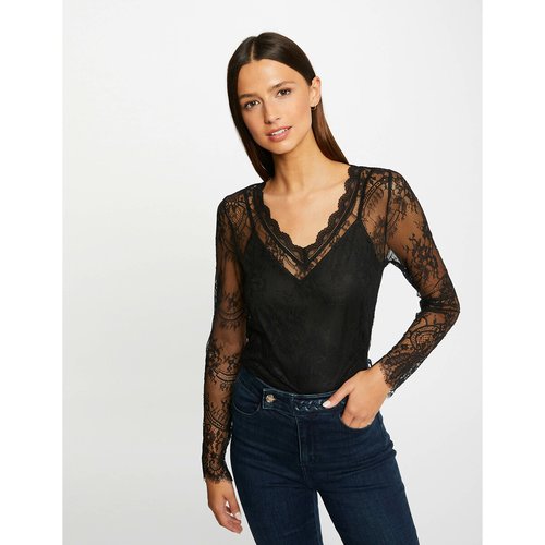 T shirt manches longues a dentelle