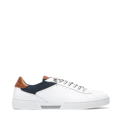 Baskets cuir wester blanc marine Redskins La Redoute