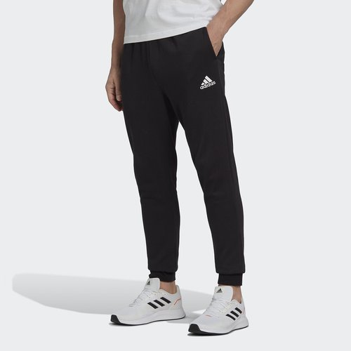 Tapered cotton mix joggers black Adidas Sportswear La Redoute