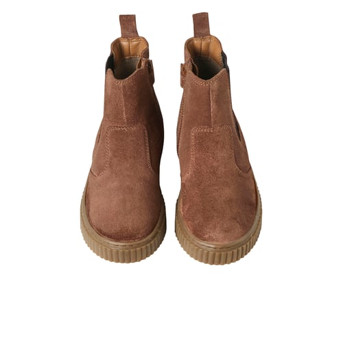 Bottines Chelsea GIOSEPPO Pour Femme - Cuir Noir Et Caramel - Élastiques Latéraux - Semelle TPR - Style Basique Quotidien - 10