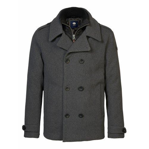 Zip up pea coat hotsell