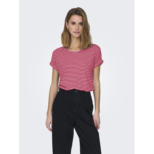 Top col rond manches courtes rose foncé Aria | 3 Suisses