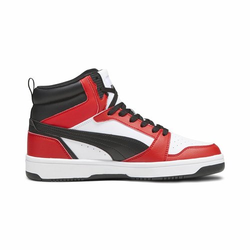 Rebound v6 high top trainers white black red Puma La Redoute