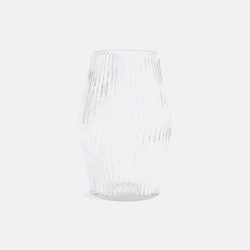 Vaso a forma di cilindro in vetro riciclato h20 cm Jiandan | Maisons du