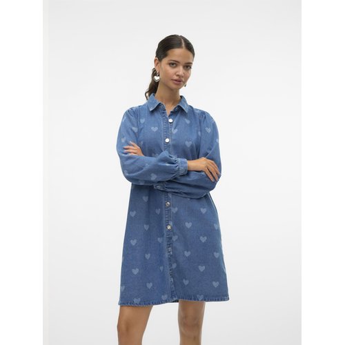 Robe en denim vmlucie robe longue medium blue denim Vero Moda La Redoute