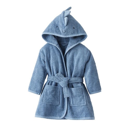 Peignoir petit dino oeko tex bleu Vertbaudet La Redoute