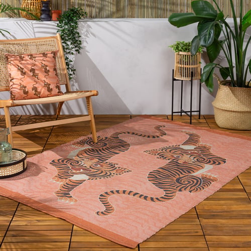 Tibetan tiger global washable digitally printed indoor/outdoor rug