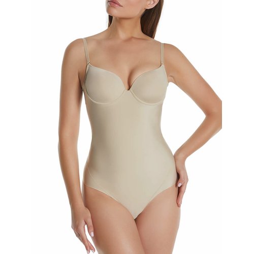 Body Gainant Pour Femme Dos Nu - Soutien-gorge Intégré, Contrôle Ventre, Bretelles Réglables - Pour Robe, Quotidien, Soirée