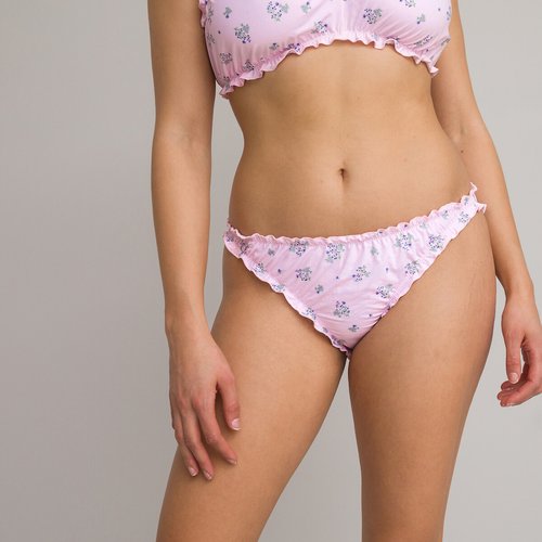 Braguita de bikini bordes con volantes estampado floral La Redoute Collections La Redoute