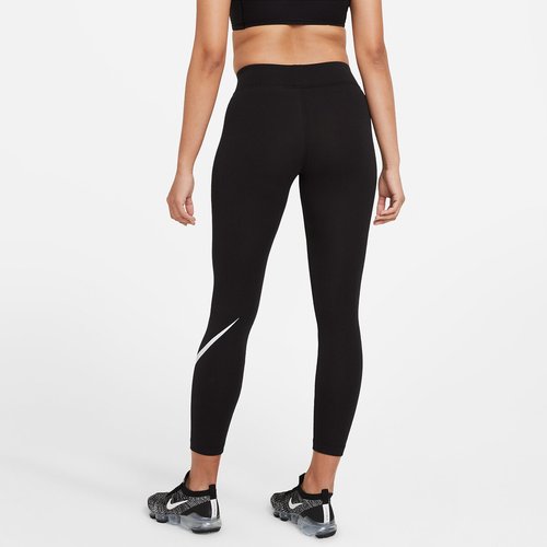 Cotton Mix Leggings with Logo Print and High Elasticated Waist