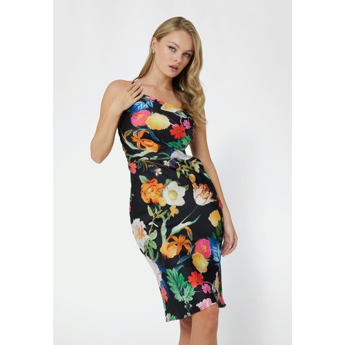Guess robe midi imprime floral noir floral Guess La Redoute