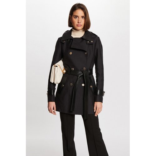 Trench details simili cuir noir Morgan La Redoute