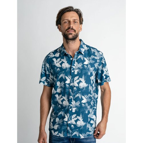 Chemisette a motifs Petrol Industries bleu blanc La Redoute
