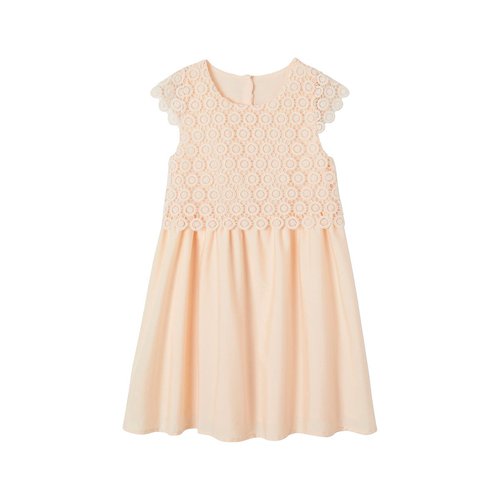Robe de ceremonie effet 2 en 1 superposition en macrame rose nude Vertbaudet La Redoute