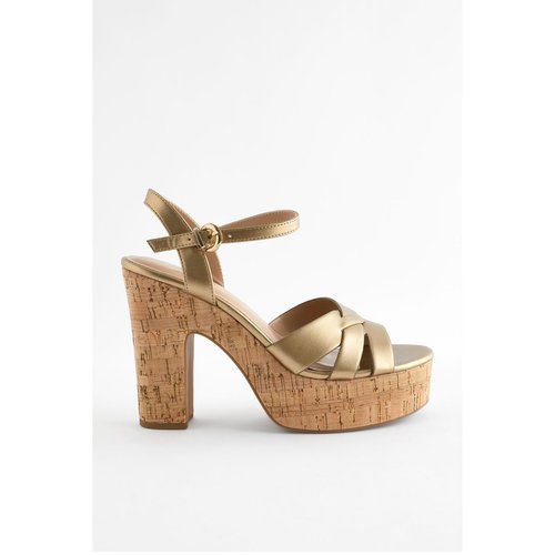 Sandales a plateforme en liege Next La Redoute