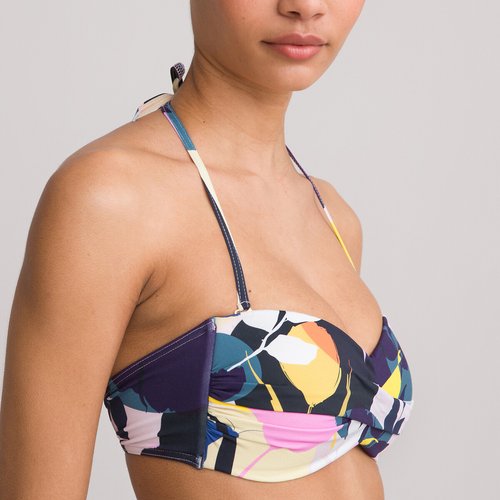 Haut de maillot de bain bandeau imprime imprime multicolore La Redoute Collections La Redoute