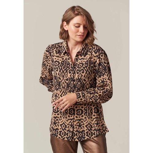 Chemise femme en viscose a motifs ethniques paula marron Deeluxe La Redoute