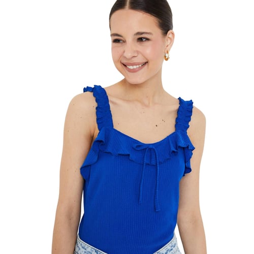 T-shirt Long Dorothy Perkins Taille 8 - Bleu Foncé 100% Coton - Occasion Très Bon état