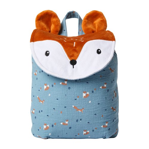 Sac renard bleu grise Vertbaudet La Redoute