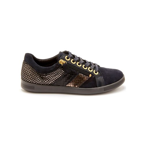 Baskets zippees cuir semelle amovible