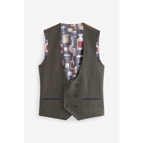 Gilet de costume aux carreaux et liseres Next La Redoute
