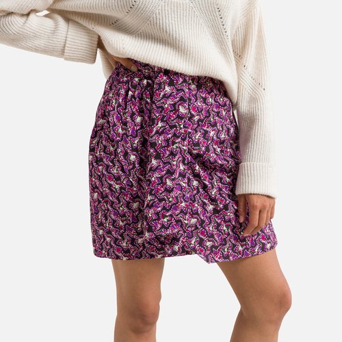 Jupe courte imprimee fer imprime fuchsia Suncoo La Redoute